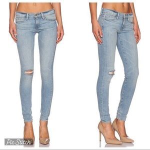 Frame Womens Jeans Le Skinny de Jeanne  Size 27  Mckinney Light Wash Ripped